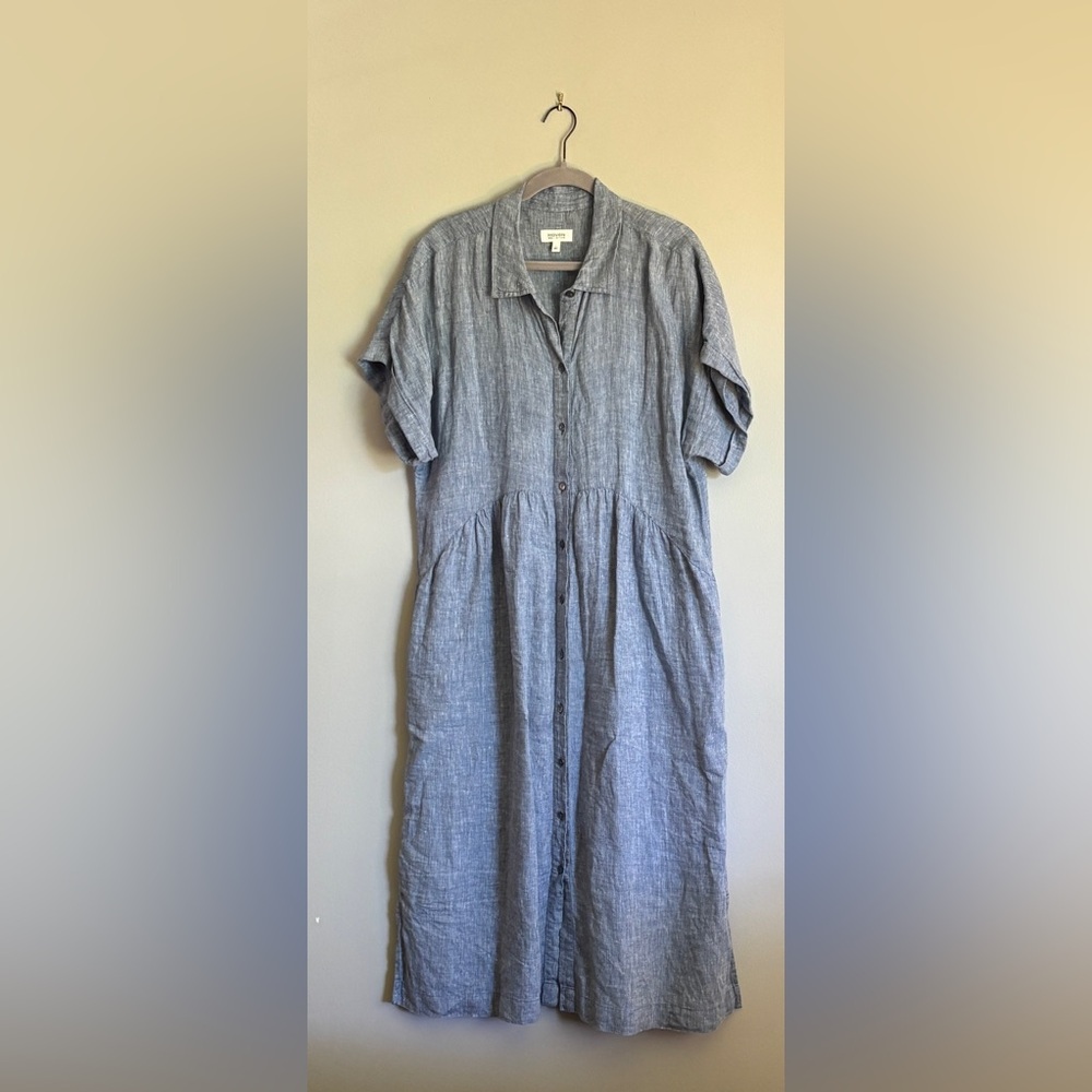 Haven Well Within Blue Linen Dress